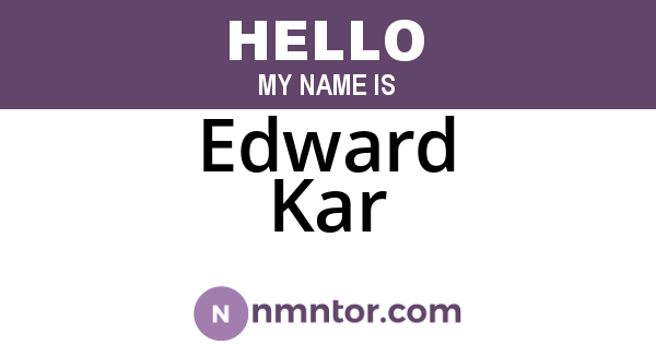 Edward Kar