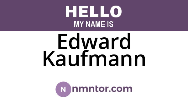 Edward Kaufmann