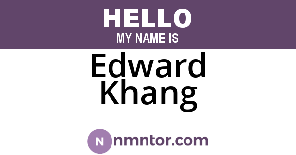 Edward Khang