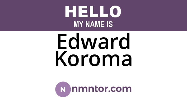 Edward Koroma