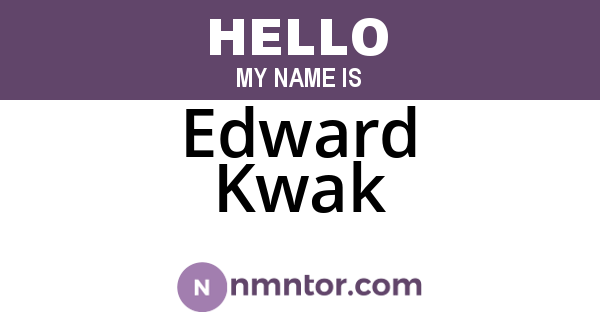 Edward Kwak