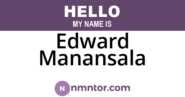 Edward Manansala