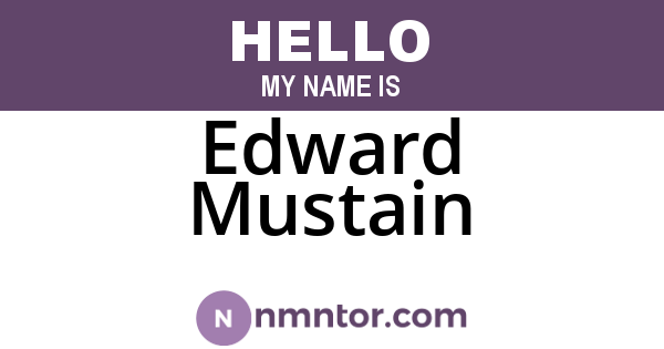 Edward Mustain