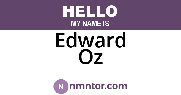 Edward Oz