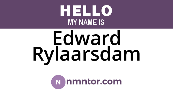 Edward Rylaarsdam