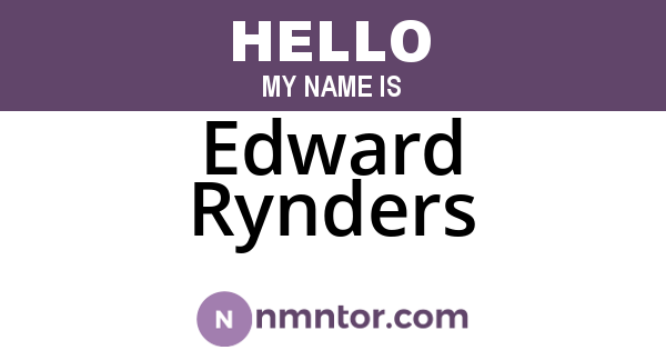 Edward Rynders