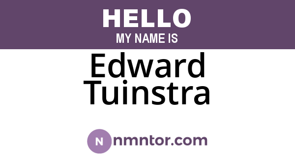 Edward Tuinstra