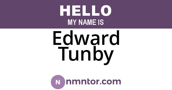 Edward Tunby