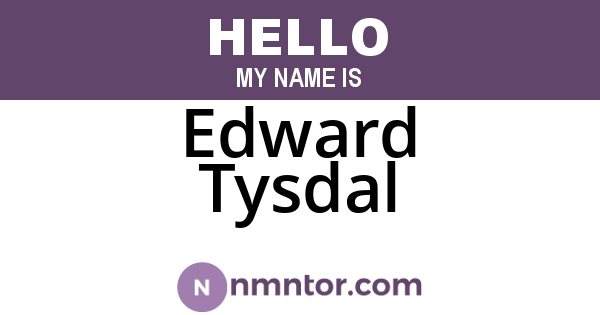 Edward Tysdal