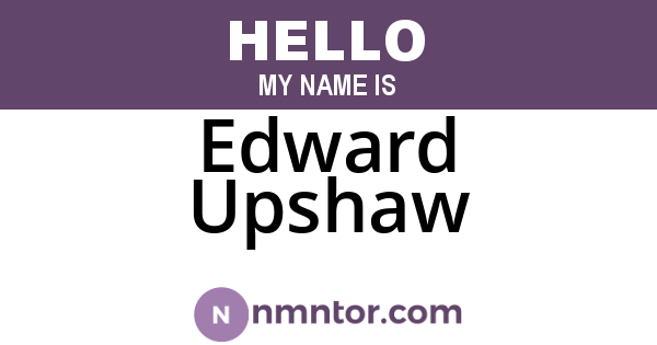 Edward Upshaw