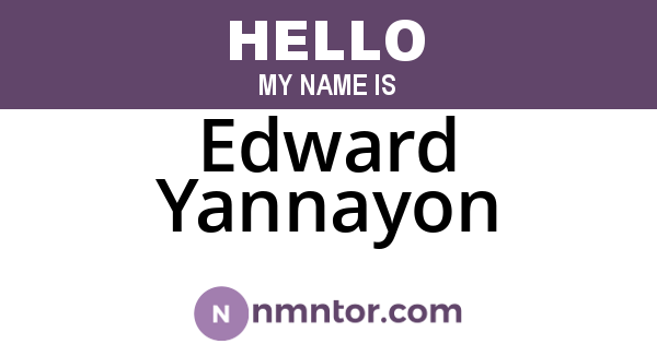 Edward Yannayon