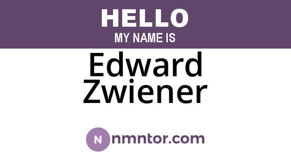 Edward Zwiener