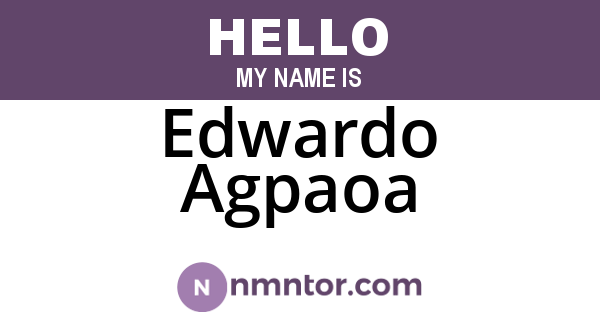 Edwardo Agpaoa