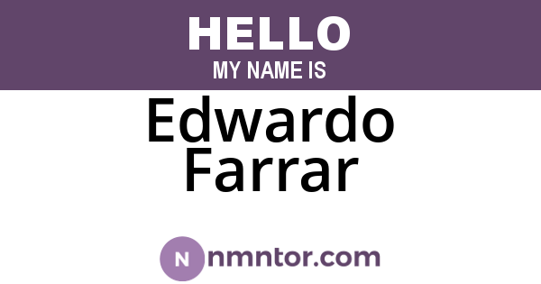 Edwardo Farrar