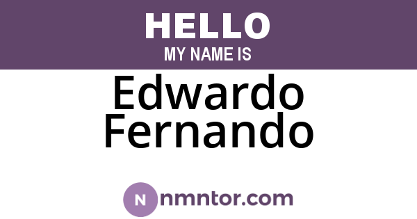 Edwardo Fernando