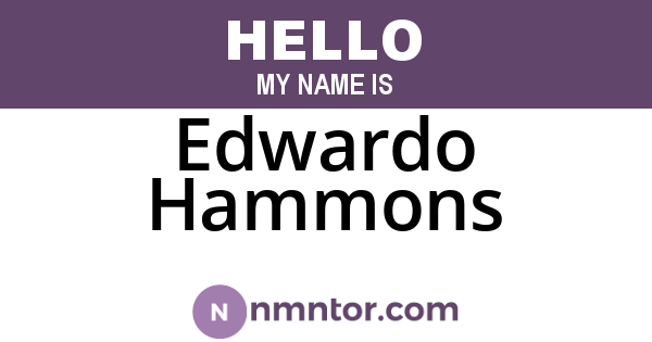 Edwardo Hammons