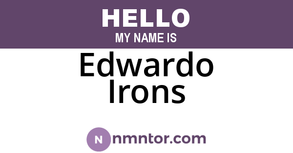 Edwardo Irons