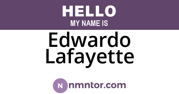 Edwardo Lafayette