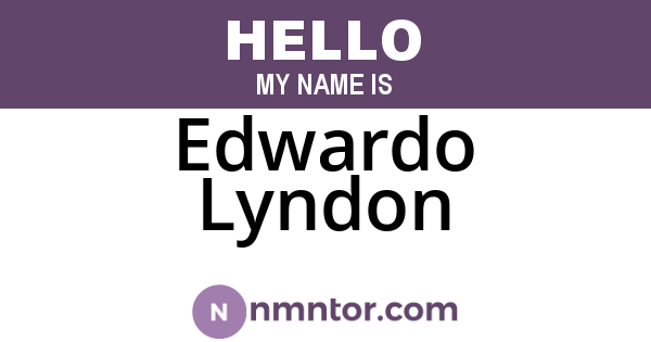 Edwardo Lyndon