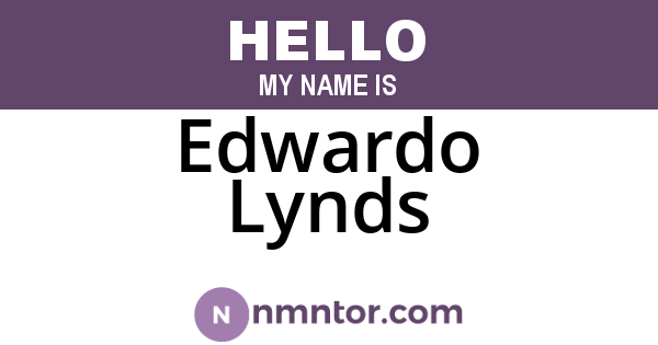 Edwardo Lynds