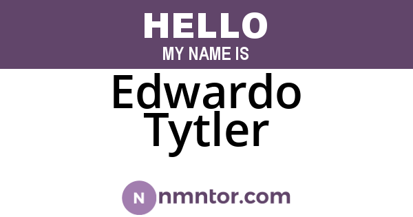 Edwardo Tytler