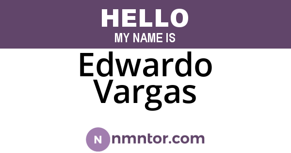 Edwardo Vargas