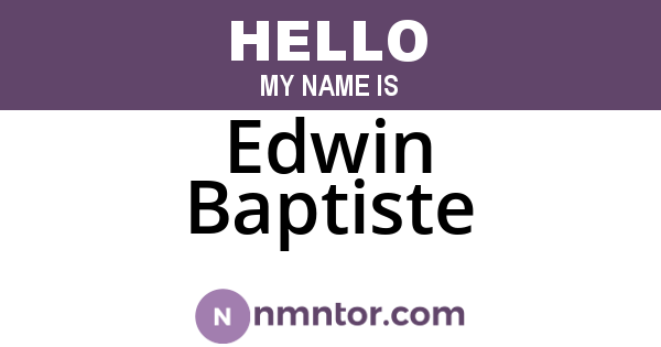 Edwin Baptiste