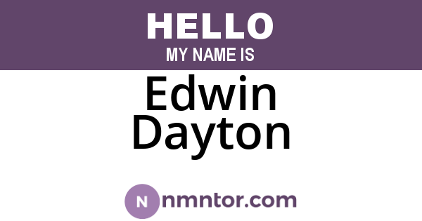 Edwin Dayton