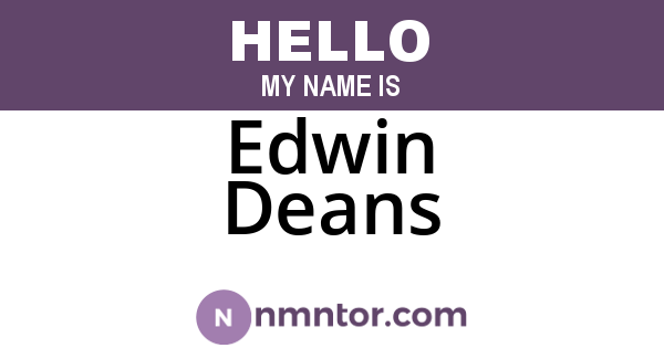 Edwin Deans