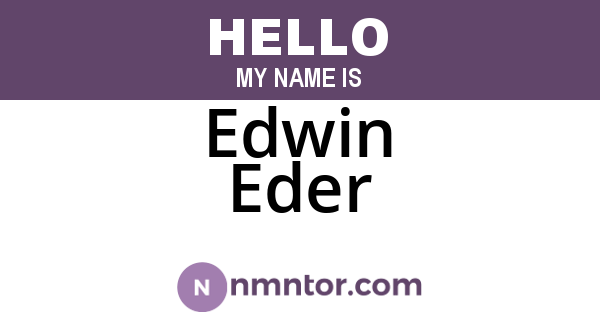 Edwin Eder