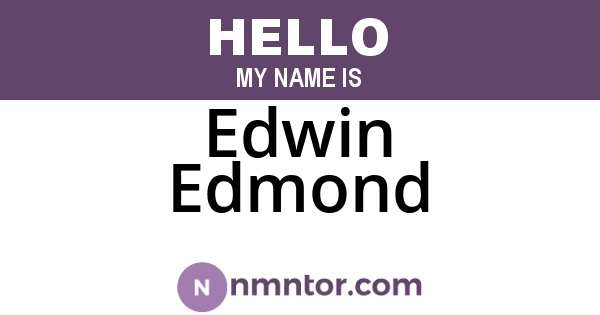 Edwin Edmond