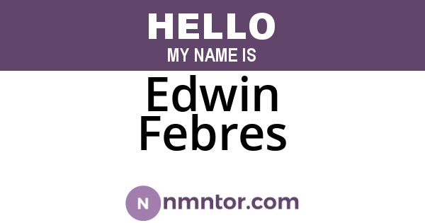 Edwin Febres