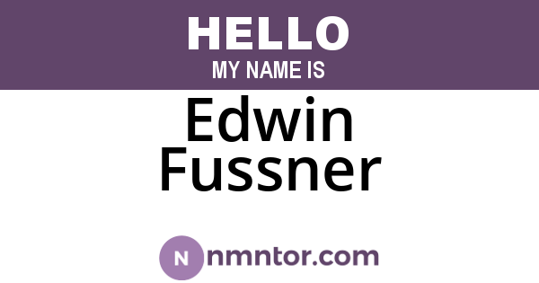 Edwin Fussner