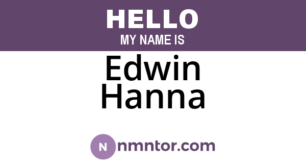 Edwin Hanna
