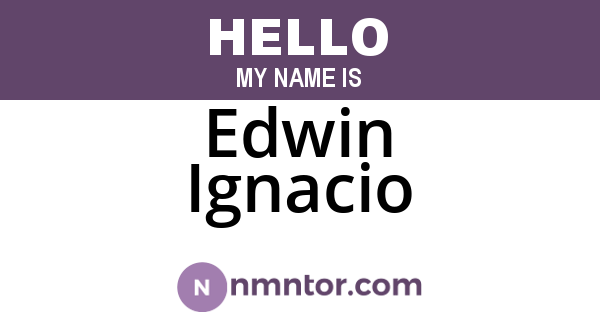 Edwin Ignacio