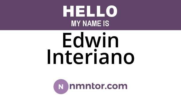 Edwin Interiano