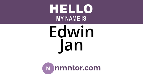 Edwin Jan