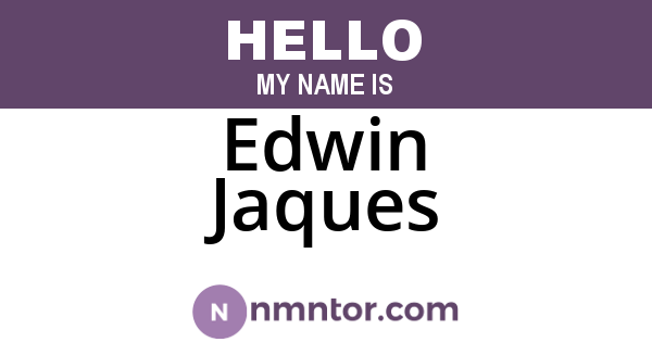 Edwin Jaques