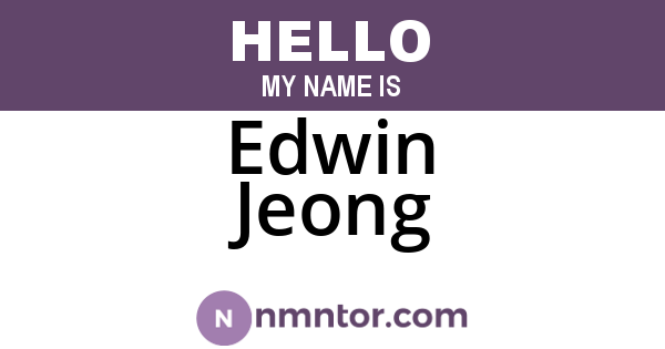 Edwin Jeong