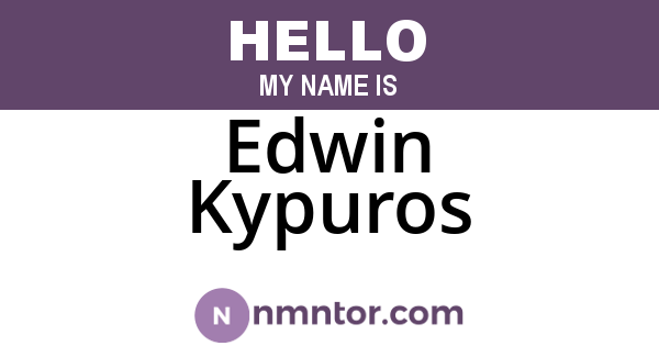 Edwin Kypuros