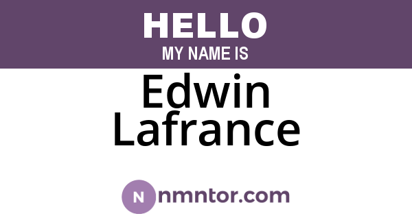 Edwin Lafrance