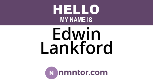 Edwin Lankford