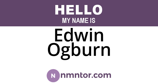 Edwin Ogburn