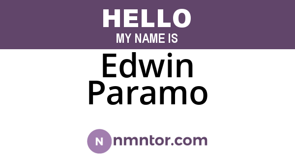 Edwin Paramo