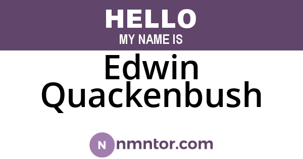 Edwin Quackenbush