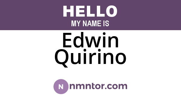 Edwin Quirino