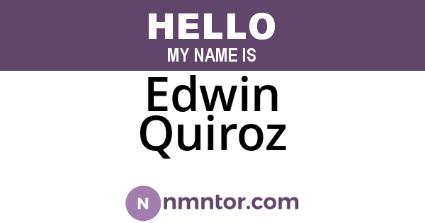 Edwin Quiroz