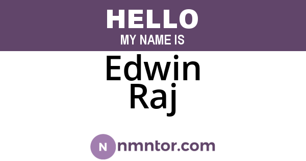 Edwin Raj