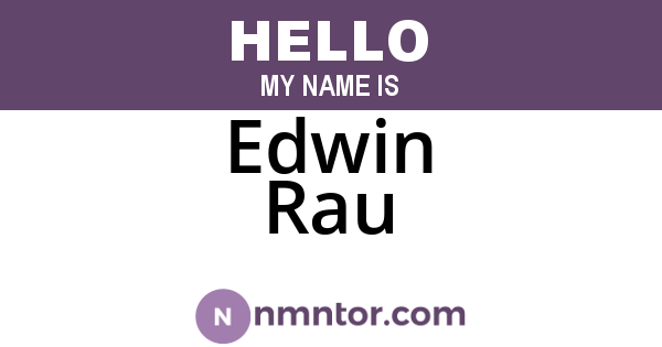 Edwin Rau
