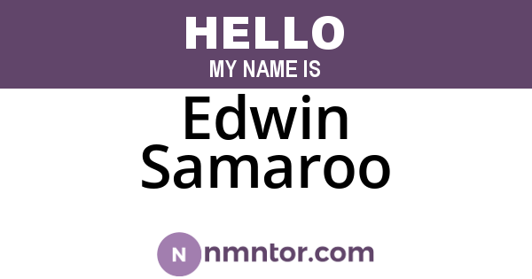 Edwin Samaroo